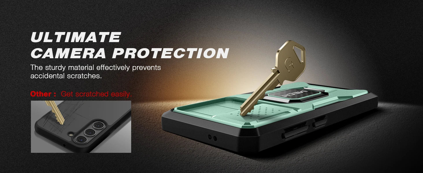 For Samsung Galaxy S24 Plus Case with Tempered Glass Screen Protector Full Body Protection Military Grade Shockproof Phone Case