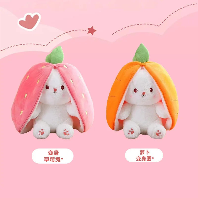 Strawberry Bunny Rabbit Plush Stuffed Doll Toy