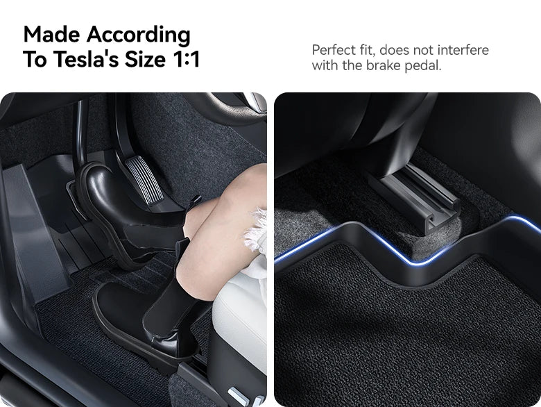 TPE Floor Mat Set for Tesla Model Y Juniper 2025 Right Hand Drive Waterproof Anti Slip Trunk and Interior Liner
