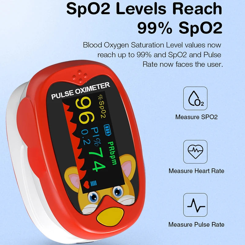 USB Pediatric Oximeter Finger Blood Oxygen Monitor for  Pulse Oximeter OLED Digital Oximetro Home Medical