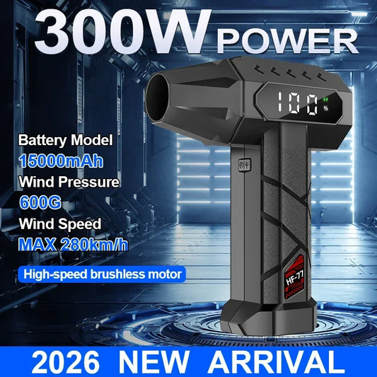 1200000 RPM Turbo Jet Air Blower 15000mAh Rechargeable Air Duster 5 Speed