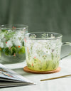 500ml Creative Glass Scale Handgrip Mug Breakfast Milk Coffee Couple Mug Home Tumbler Water Drinkware Fruit Juice Cups