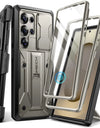 For Samsung Galaxy S25 Ultra Case Full-Body Heavy Duty Shockproof S25 Ultra Phone Case with Stand & Belt Clip Holster