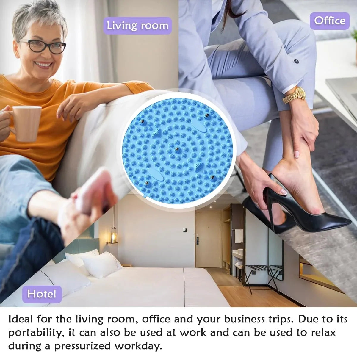 Foot Massage Pad Finger Pressure Board Foot Step Through The Meridian Jogging Massage Pad Muscle Relax Exercise Mat Fitness Peda