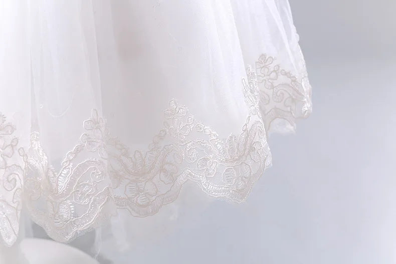 Princess Dress for Girls Elegant Long Tulle Gown  Flower Girl Wedding Dress, Birthday Party Gown, Pageant Costume