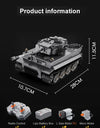 925pcs Ww2 Military Army 1:35 Sd.Kfz.181 Tiger Tank City Remote Control Building Blocks Weapon Bricks RC Vehicle Toys