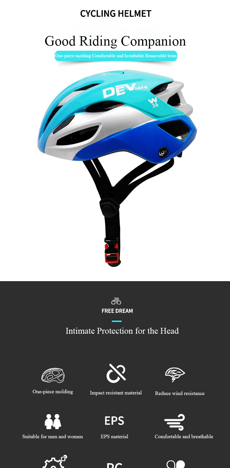 Lightweight Adjustable Road And Mountain Cycling Helmet