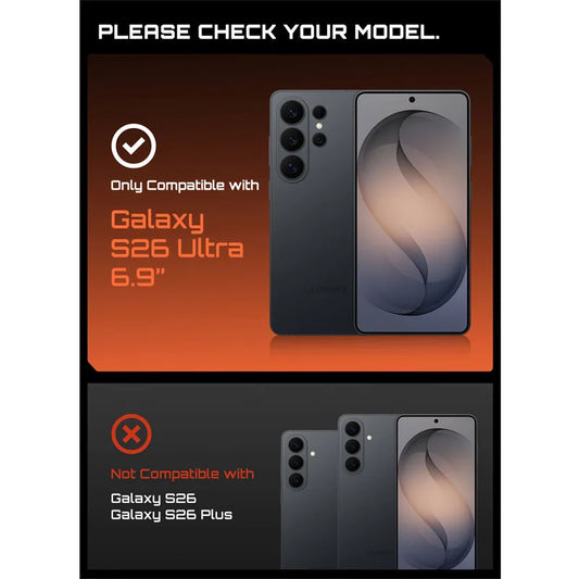 Rugged Magnetic Phone Case with Kickstand and Screen Protector for Samsung Galaxy S26 Ultra
