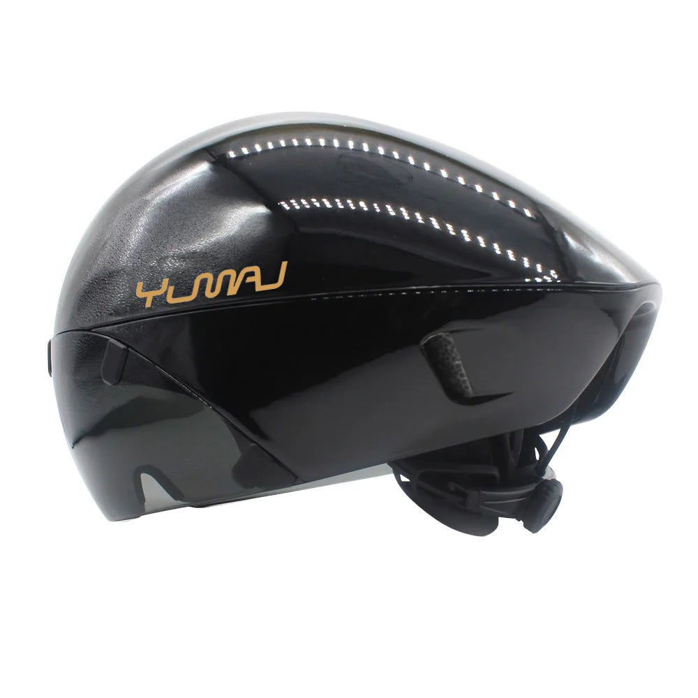 Aerodynamic Triathlon Cycling Helmet With Magnetic Goggles