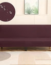 Armless Sofa Covers Elastic Solid Color Sofa Bed Cover Folding Seat Slipcover Dust-proof Stretch Couch Protector for Living Room