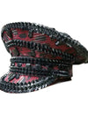 Bling Captain Hat Rhinestone Captains Hat for Men Steampunk Handmade Burning Man Mardi Gras Music Festival HongLuan Unisex