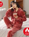 Women’s Winter Flannel Pajama Set – Warm, Thick Coral Fleece 2-Piece Loungewear
