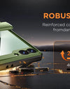 for Z Flip 6 Case with Kickstand Belt-Clip Hinge Protection Cover Screen Protector Military Grade Shockproof Phone Case
