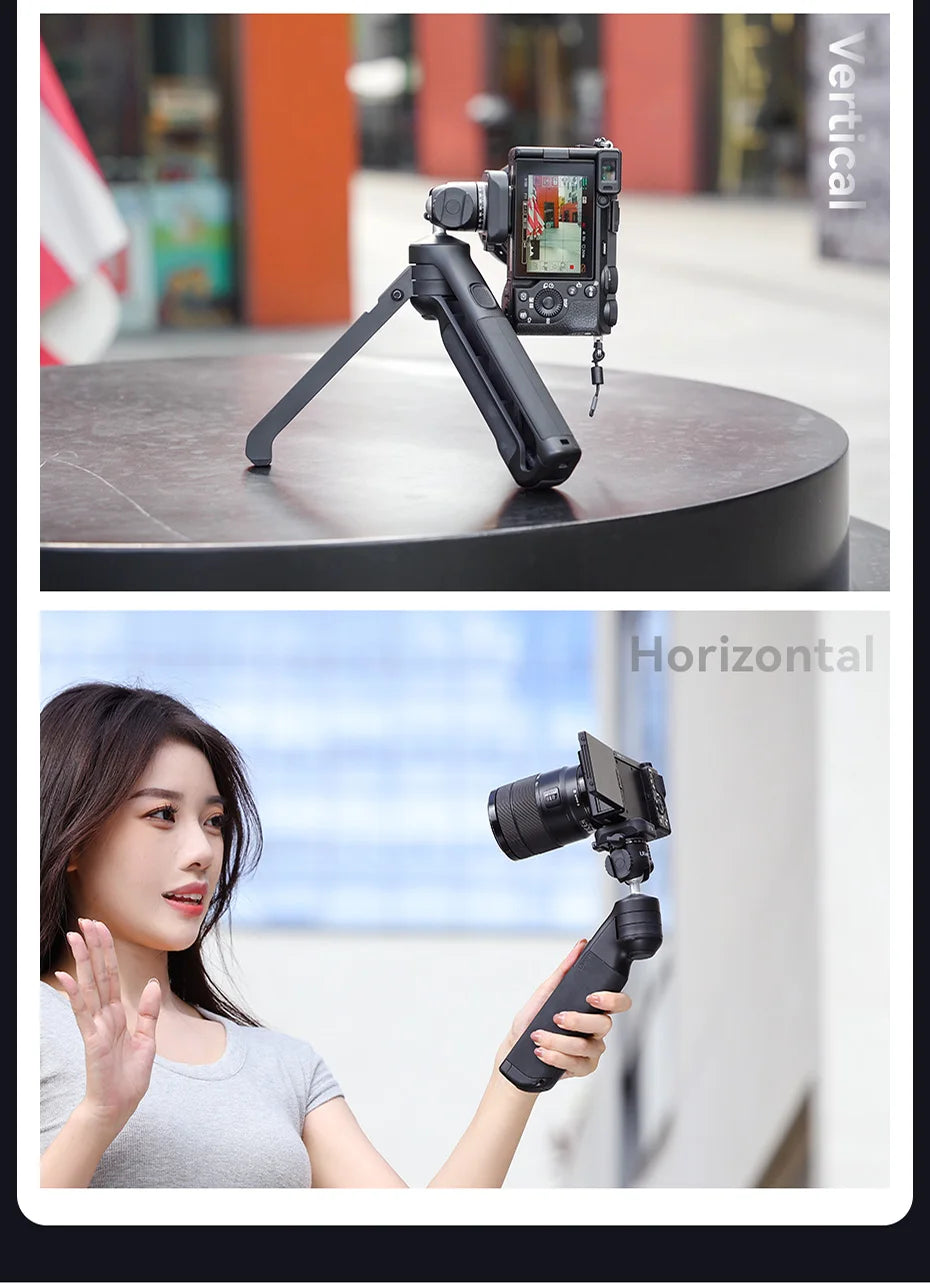 One-click Quick Release Tripod Uka Tripod Top Handle Grip for Camera Netting bracket with a Hidden Hook 180° Tilt