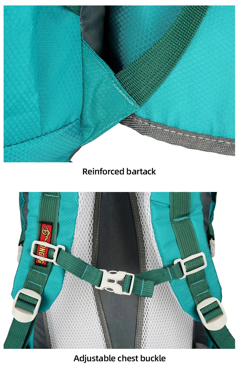 40L Climbing Backpack Waterproof Hiking Bag Multi-Functional Camping Rucksack Outdoor Sports Bags Large Capacity Travel Daypack