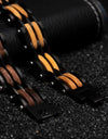 Fashion Bracelet for Metal Stainless Steel Wood Strap Jewelry Bracelets