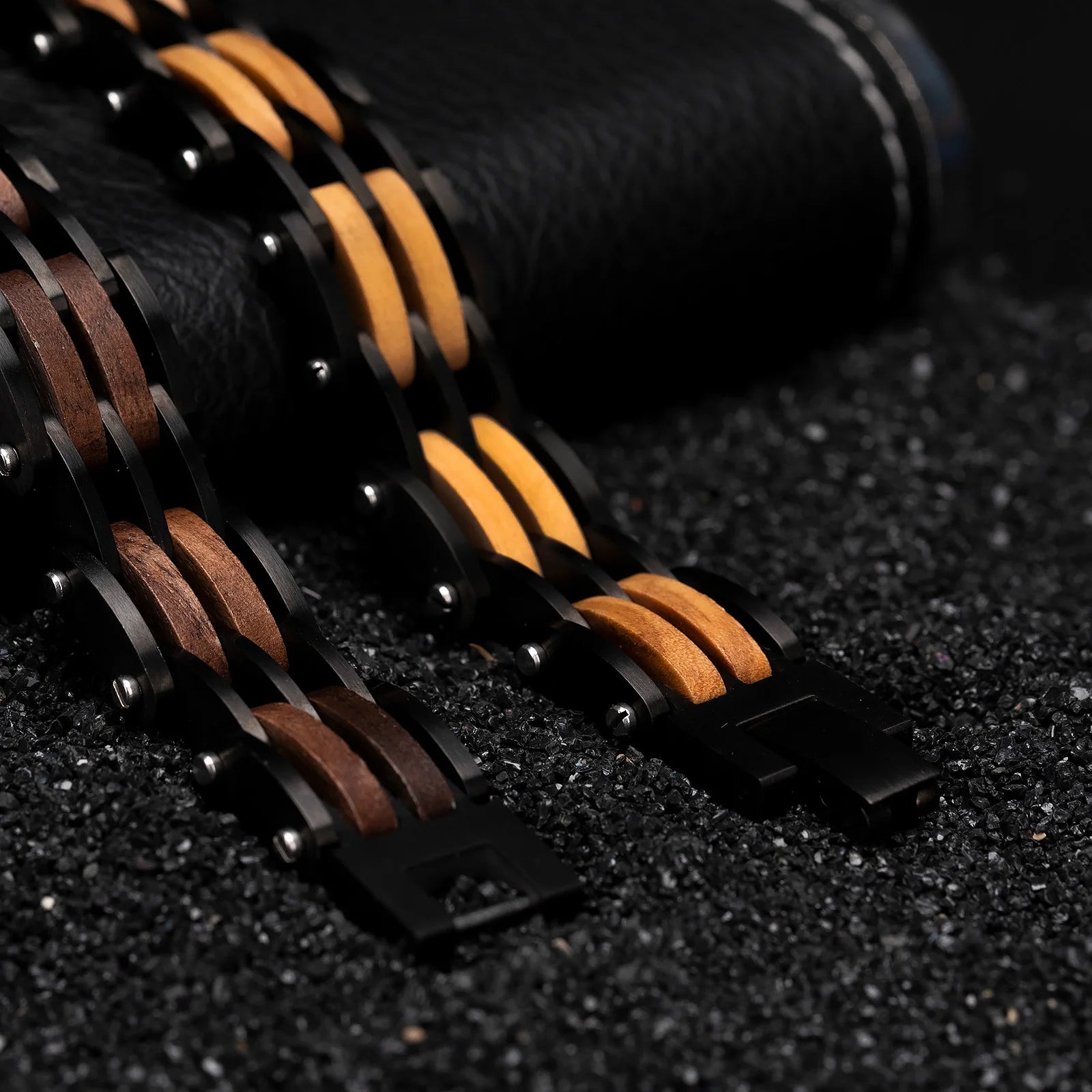 Fashion Bracelet for Metal Stainless Steel Wood Strap Jewelry Bracelets