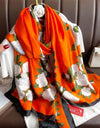 Women Summer Silk Scarves Shawl Lady Wrap Soft Female Echarpe Designer Beach Stole Bandana foulard muffler