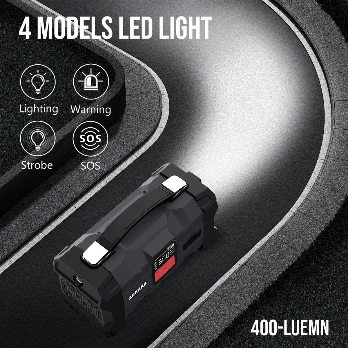 Car Jump Starter Power Bank Air Compressor Inflator Pump 4000A Portable Power Station Car Battery Charger Booster