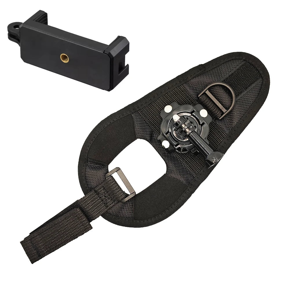 360° Rotation Action Camera Glove Wrist Strap Mount Adjustable Hand Mount for Sports Cameras