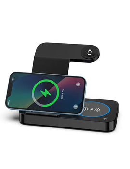 Portable Desktop Mobile Phone Wireless Charger Station 3In1 4 3 In One 3 In 1 Folding Megnetic Foldable 10W 15W Wireless Charger