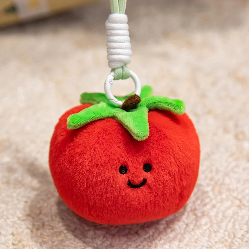 Cute Fruit and Vegetable Plush Pendant Backpack Charm