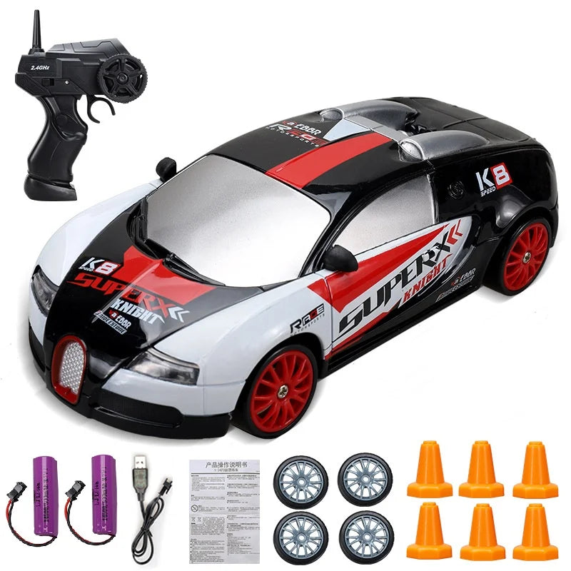 2.4G Drift Rc Car 4WD RC Drift Car Toy Remote Control GTR Model AE86 Vehicle Car RC Racing Car Toy for Children Christmas Gifts