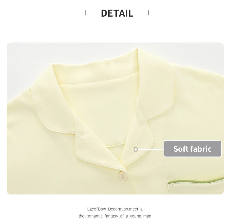 Women’s Winter 100% Cotton Pajama Set – Loose Fit, Turn-Down Collar, Long Sleeves, Cute Pink