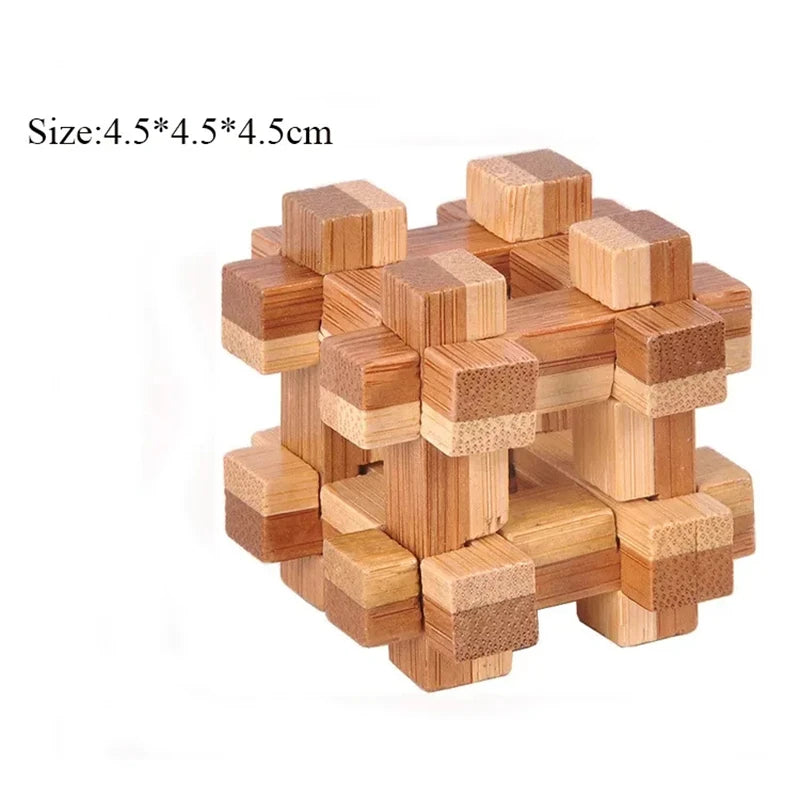 Wooden Kong Ming Lock Lu Ban Lock IQ Brain Teaser Puzzle Games  3D Puzzles for Adults Montessori Educational Toys