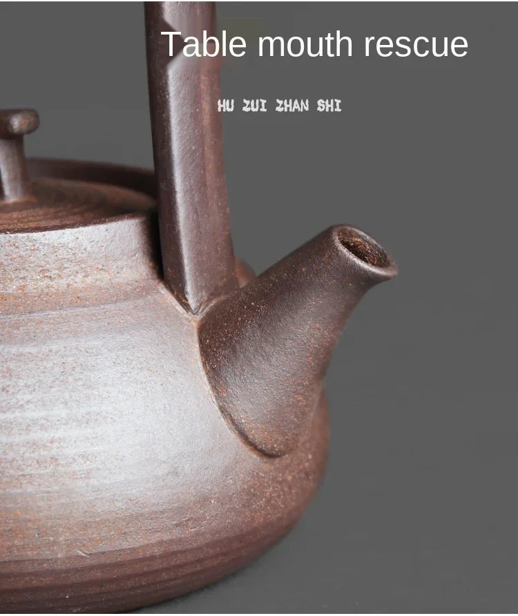 Japanese Style Handmade Ceramic Teapot Retro Stoneware Kung Fu Tea Pot 350ml