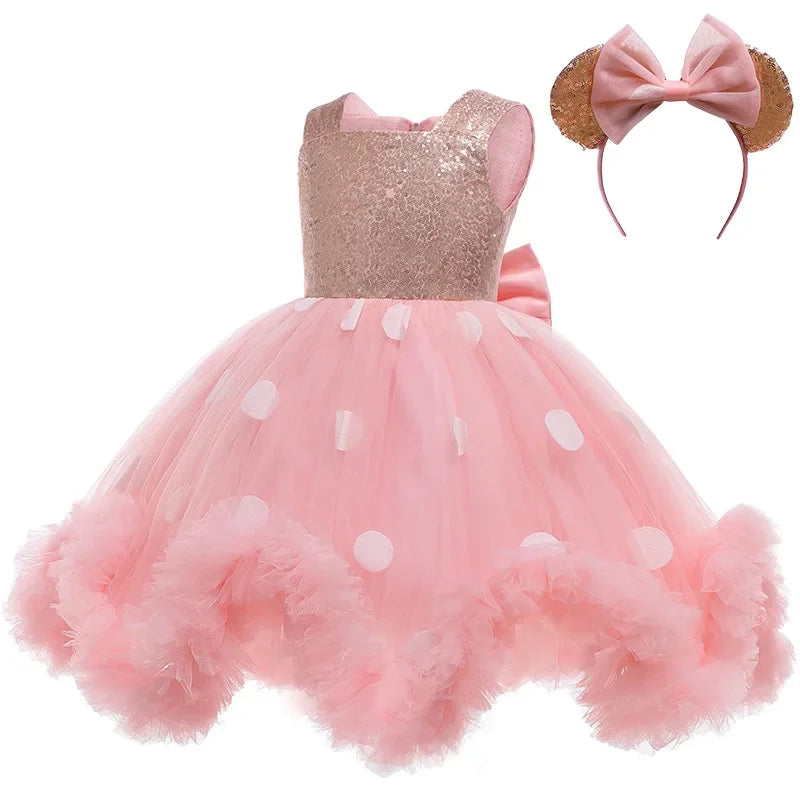 Baby Girls Baptism Dress Princess Birthday Party Wear Toddler Girl Christening Gown Infant Tutu Baptism Clothes