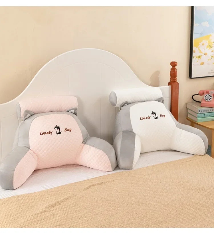 Kawaii Capybara Plush Pillow Cartoon Soft Stuffed Cute Large Backrest Cushion Lumbar Support Pillow Reading Pillow Soft Cushion