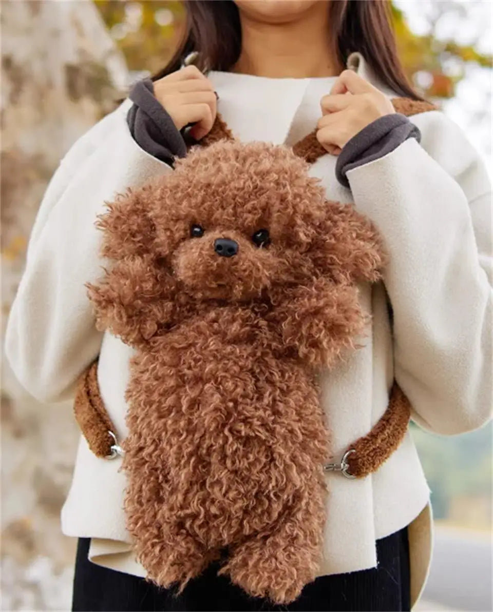 Mini Calico Cat Plush Backpack Soft Shoulder Bag