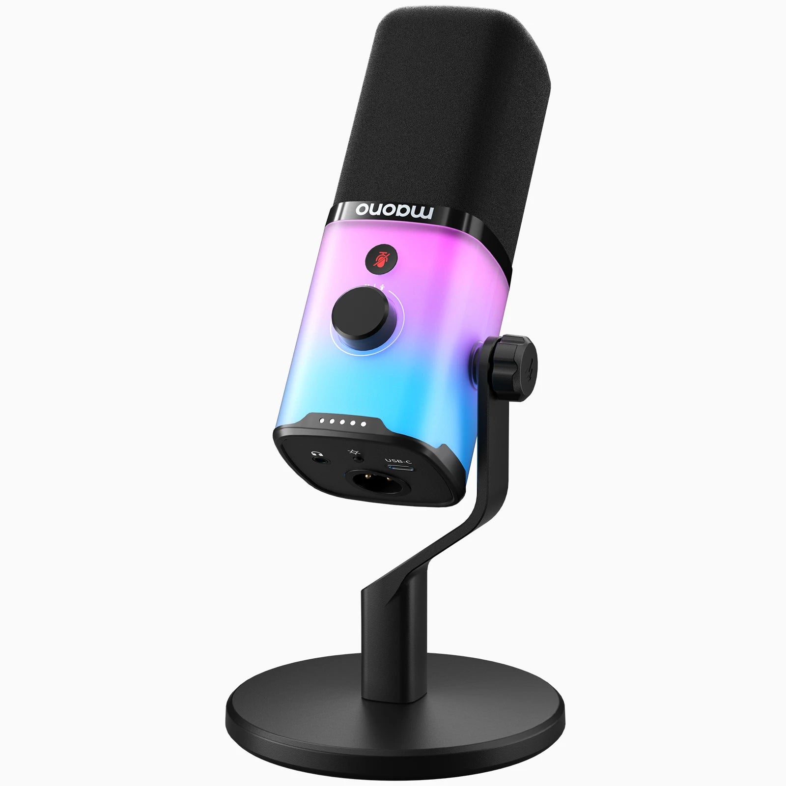 PD100X Gaming MIC,USB/XLR Dynamic Microphone with Noise Reduction, Mute, Headphone Jack, RGB MIC for Gamer Streaming Podcast