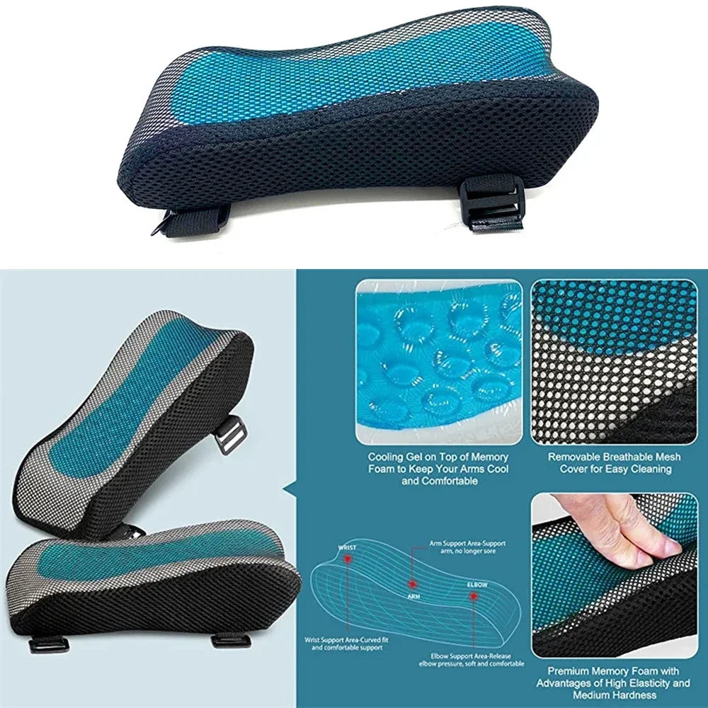 Ergonomic Armrest Pads- Office Chair Arm Rest Cover Pillow - Elbow Support Cushion for Computer, Gaming and Desk Chairs