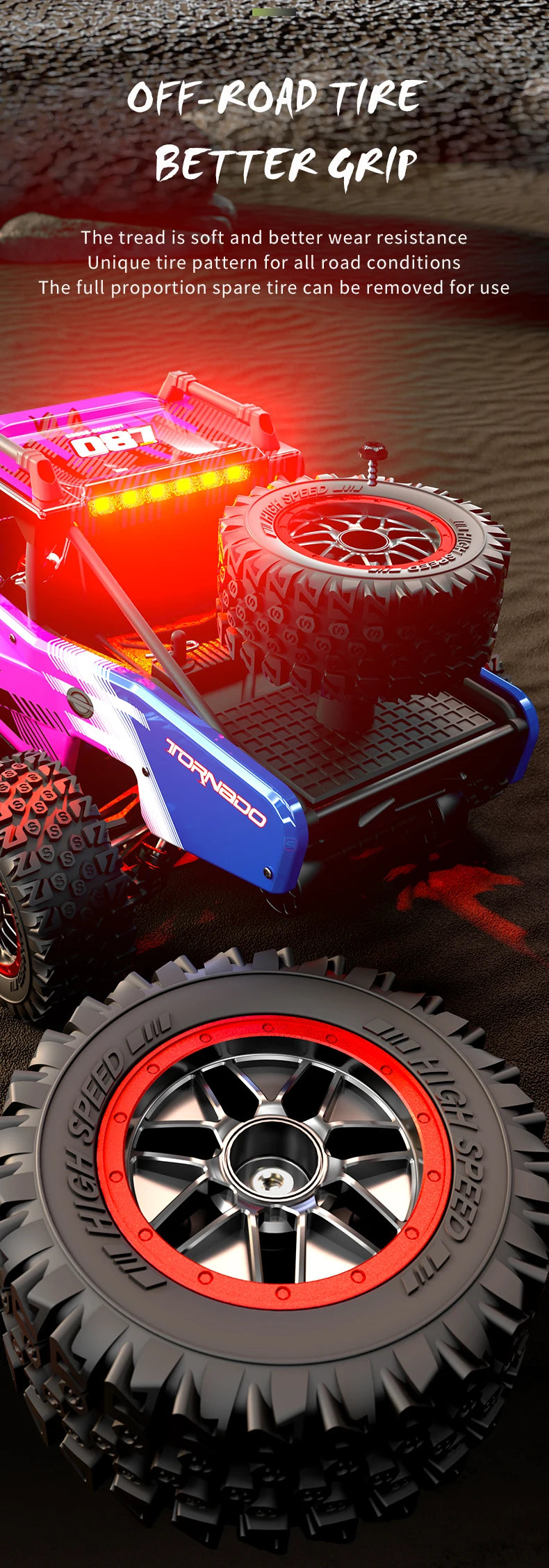 RC Car 4WD Thunder High Speed off-road vehicle Brushless four-wheel drive Thunder off-road vehicle RC Toy
