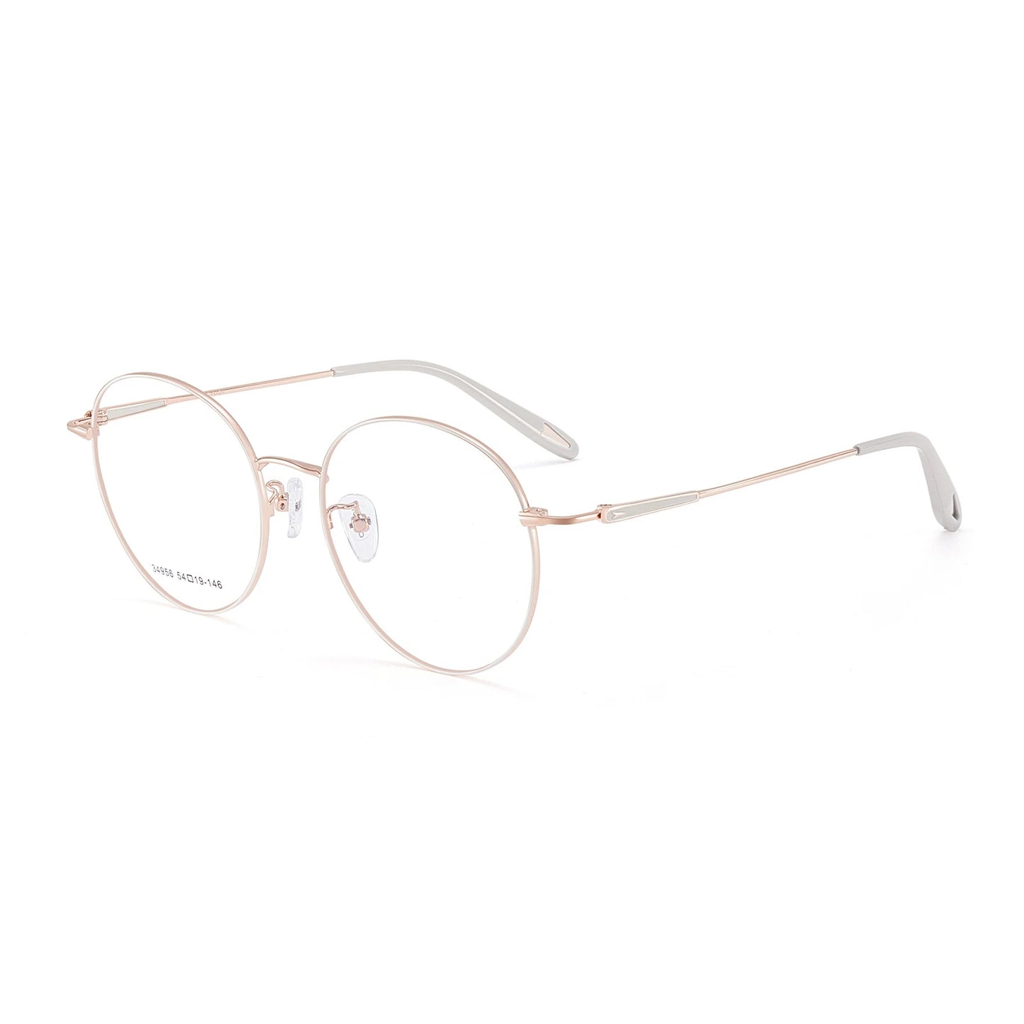 Retro Round Lightweight Alloy Eyeglasses Frames