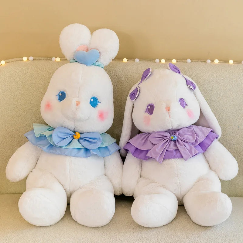 Kawaii Plush Toy Stuffed Doll Cute Rabbit Bear Couple Loli Bunny Pillow Soft Baby Bunny Doll for Kids Birthday Xmas Gift