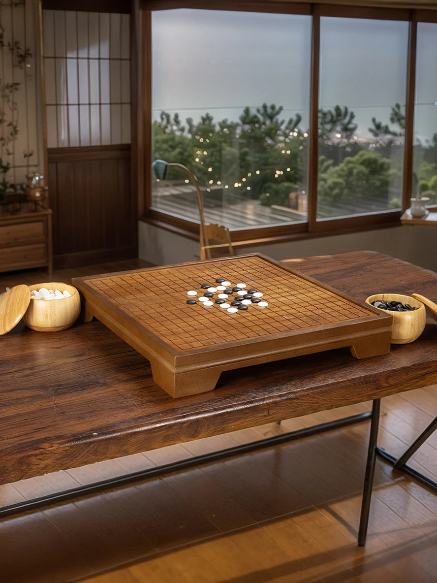 2 in 1 Wooden Chinese Chess & Go Board Game Set