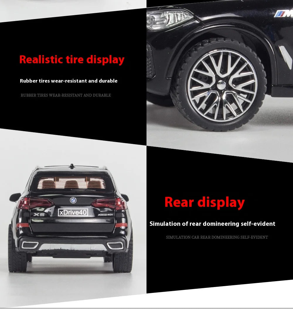 1/32 Scale BMW X5 SUV Alloy Car Diecast Model Pull Back  Toy Collection Of Hobby Decorative Fine Ornaments Gifts
