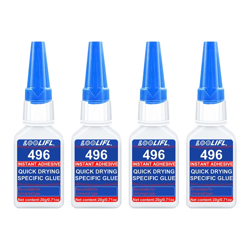 1-5pcs 20ml 496 Forte Trasparente Colla Morbida Scarpe Manicure Riparazione Accessori  Metallo Plastica Adesivo Multifunzionale