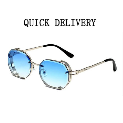 Steampunk Sunglasses For Men Punk Retro Trendy Vintage Fashion Glasses