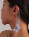 1pc New Stylist Boho Butterfly Star Crystal Earrings No Piercing Long Ear Cuff Earrings Bohemia Jewelry