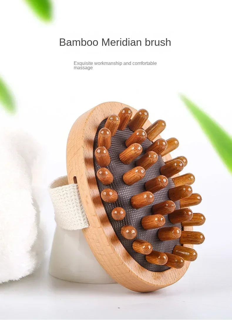 Body Anti Cellulite Brush Soothing Wooden Essential Oil Spa Air Cushion Massage Hair Comb Scalp Massage Brush Dead Skin Remover