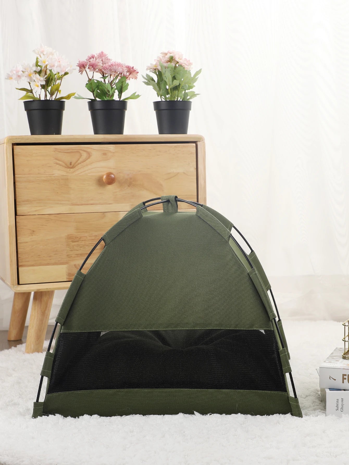 Clamshell Pet Tent Bed House for Cats and Small Dogs