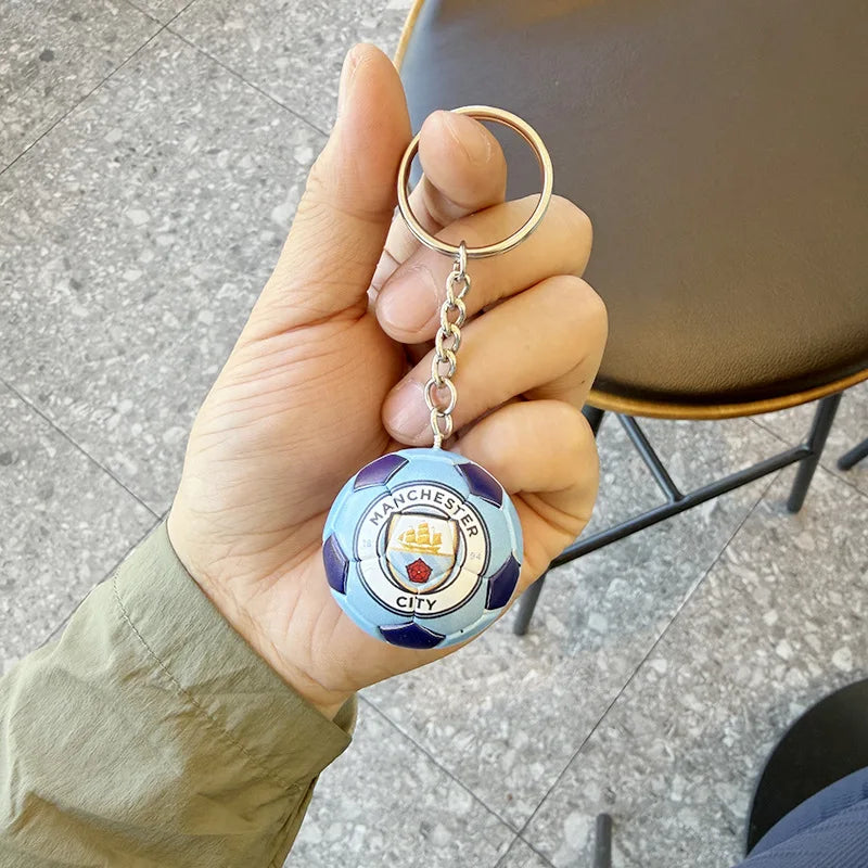 Football Club PU Keychain Soccer Fan Backpack Charm Collectible Gift