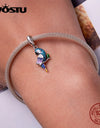 925 Sterling Silver Spring Summer Series Butterfly & Flower Bird Charm Beads Pendant