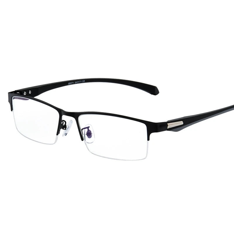 Light And Comfortable TR90 Alloy Eyewear Business Men's Full-frame Half-frame Optical Prescription Eyeglasses Frame