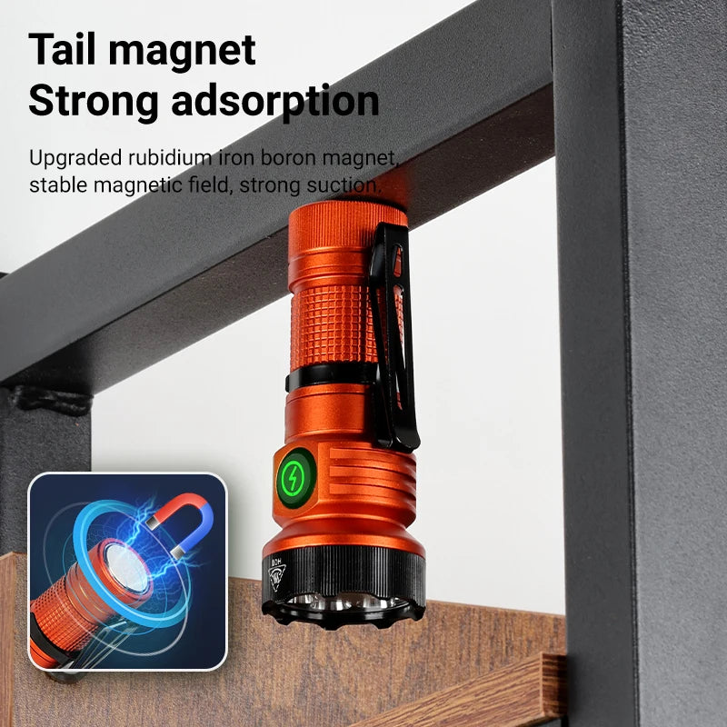 7 LED Rechargeable Multi Colour Mini Flashlight
