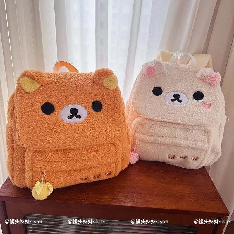 Kawaii Bear Plush Backpack Soft Travel Shoulder Bag